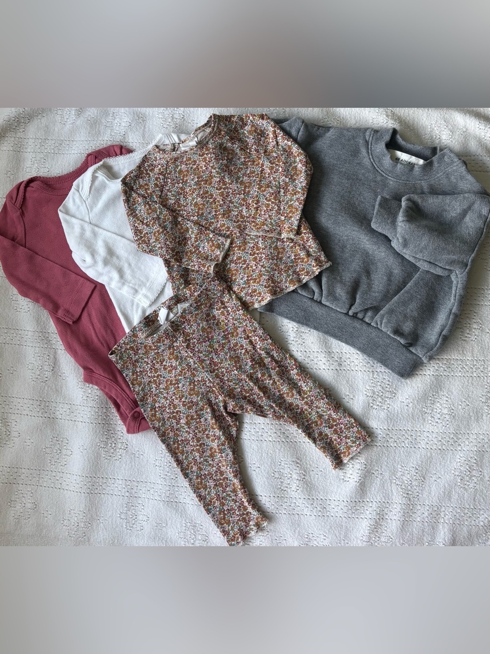 Baby Girl Bundle 3–6M | H&M Organic Cotton + Floral Set